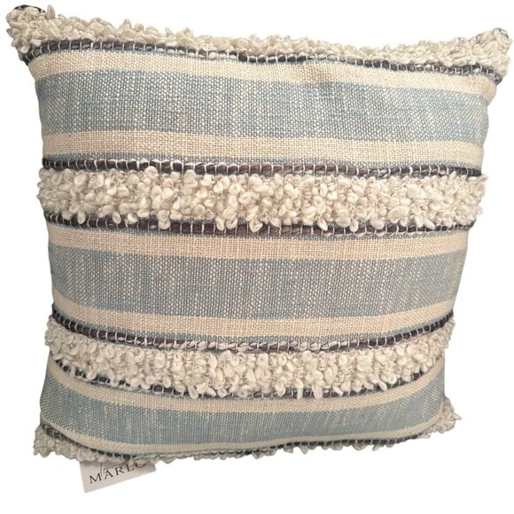 Love Marlo Striped Decorative Throw Pillow Accents Textured Cotton Lexi Strip - Picture 4 of 14